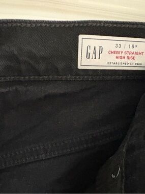 GAP Cheeky Straight High Rise Jeans - Black